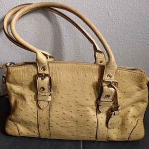 Dooney & bourke tan ostrich leather purse